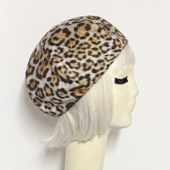 Leopard Beret Hat - Picture 3 of 4